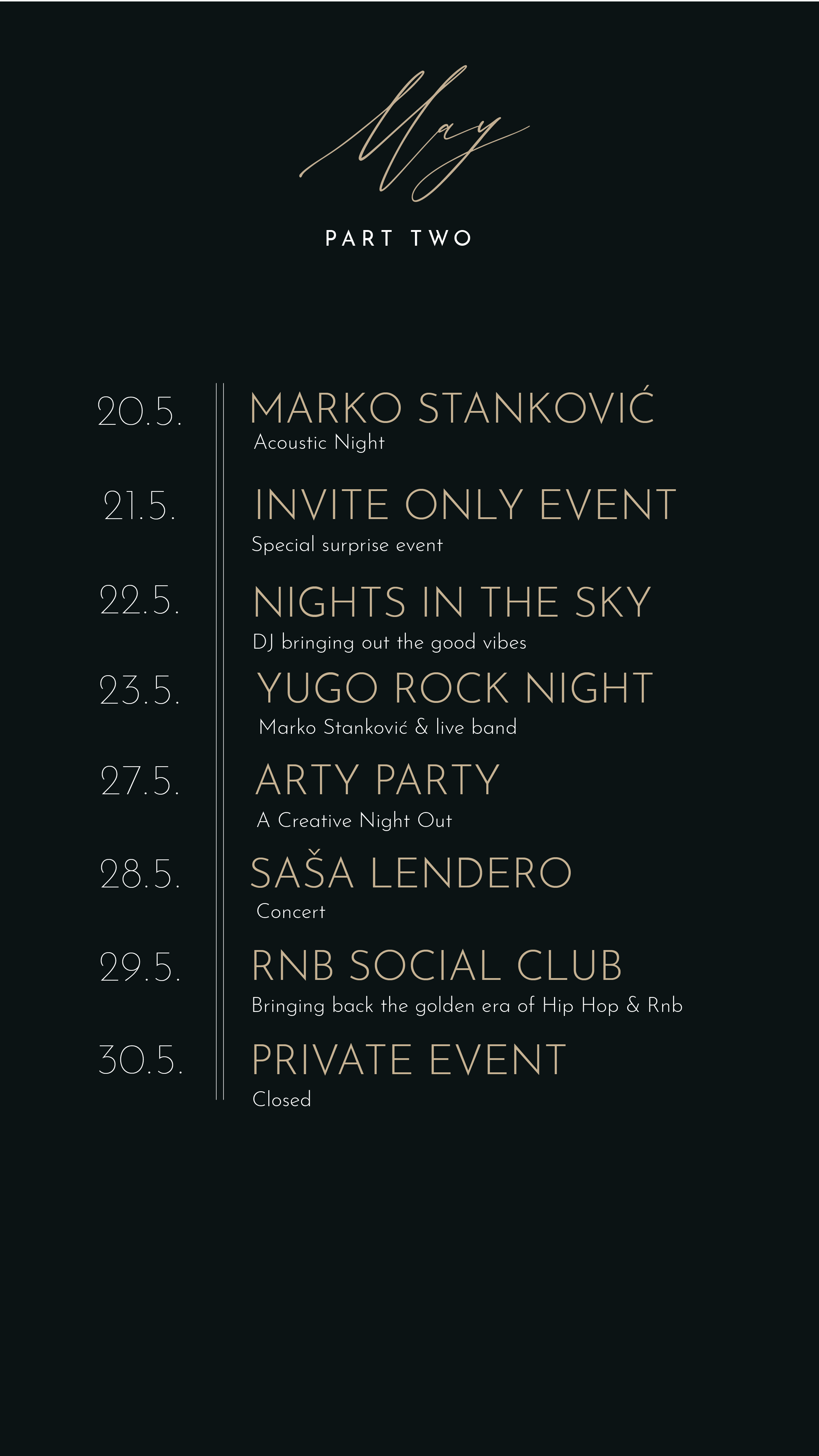 Nebo maj 2026 event program part two